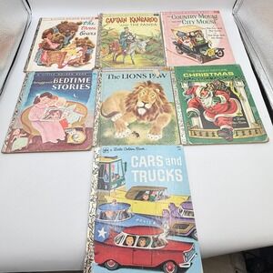 Vintage Little Golden Books Lot of 7 The Three Bears Richard Scarry 1948-1960s